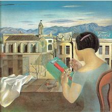Salvador Dali - Woman at the window at figures 1926 Poster Canvas Movie Film Pri