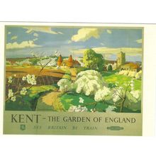 RAIL ADVERTISING B.R. KENT GARDEN OF ENGLAND CARD NO DRG 150 INC UK POSTAGE