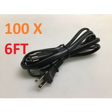 Lot (100) US 2 Prong Pin 6ft AC Power Cord Cable Charge for PC Laptop Dell HP