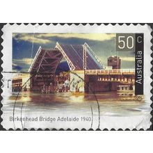 AUSTRALIA, BRIDGE, Birkenhead bridge Adelaide, brown 2004, 50c, #3