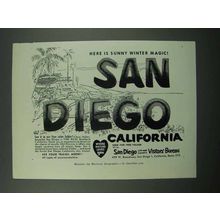 1953 San Diego Tourism Ad - Sunny Winter Magic