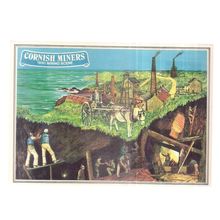 CORNISH MINERS, CORNWALL used postcard 1975 Bodmin postmark.. by Murray King #