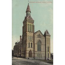 Paris Baptist Church Ontario Canada Antique Postcard