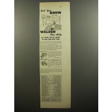 1952 Walden Book Co. Ad - Did you know Walden can help Eat, Grow, and be merry
