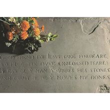 Shakespeare's Grave Inscription Rare Postcard