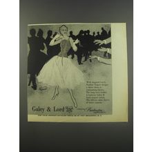 1956 Galey & Lord Dress by Pauline Trigere Advertisement