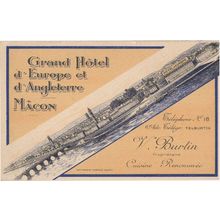 Grand Hotel D'Europe et D'Angleterre French Advertising Old Postcard