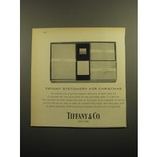 1960 Tiffany & Co. Stationery Ad - Tiffany Stationery for Christmas