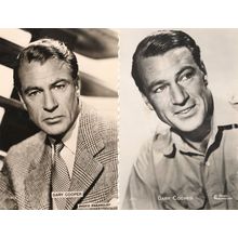 Gary Cooper 220 & 628 2x Rare Paramount Film Actor Photo Postcard s