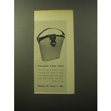 1960 Boyd's Tote Bag Advertisement - Carryall from Italy
