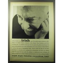 1960 Irish High Fidelity Recording Tape Ad - Arthur Fiedler is an irish-man