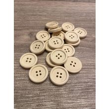 20mm Natural Wooden Buttons 4 Hole Sewing Scrapbooking Crafts Cardigan Knitting
