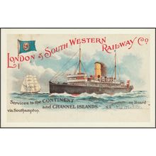 London & South Western Railway Co Steamship - Dalkeith Postcard
