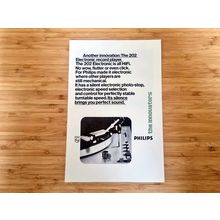 Vintage Philips Record Player 1970s Original Print Ad, 202 Electronic Hi-Fi