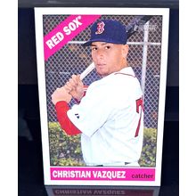 CHRISTIAN VAZQUEZ 2015 TOPPS HERITAGE BASEBALL CARD #391