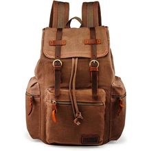 GEARONIC Vintage Canvas Backpack, Casual Daypack Backpacks for Men Women, 15Inch