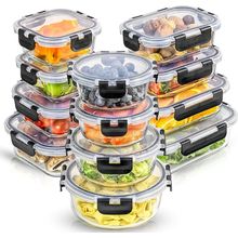 Joyjolt Joyful 24Pc(12 Airtight, Freezer Safe Food Storage Containers and 12 Lid