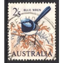 AUSTRALIA 1964/65: BIRD DEFINITIVES - 2/5 BLUE WREN USED (G1)