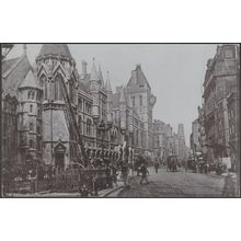 The Royal Courts of Justice, London, 1904 - Real Photographic Series Postcard