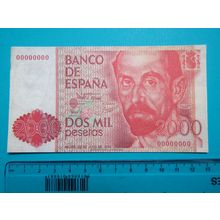 Espana Spain 1980 2000 Pesetas Banknote Reproduction - 197