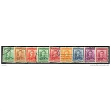 1938/1947 9 different values - #126 fine used (o)