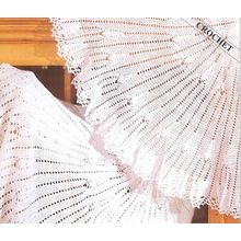 Vintage Crochet Pattern 142cm Circular Shawl in 3ply Falling Dewdrops Effect