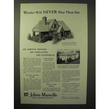 1929 Johns-Manville Rigid Asbestos Shingles Ad