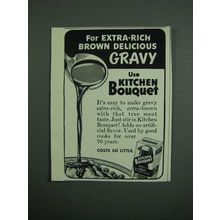 1950 Kitchen Bouquet Ad - Extra-Rich Delicious Gravy