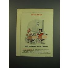 1950 Kleenex Tissues Ad - Jelly Sandwiches, Little Lulu