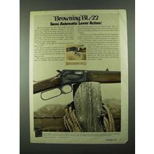 1974 Browning BL-22 Rifle Ad - Semi-Automatic Lever