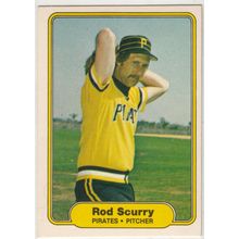 1982 Fleer baseball card 497 Rod Scurry– Pirates