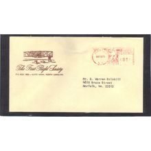 Cover First Flight Society 8c Metered (Cachet-Typed/A) CV01012