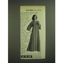 1974 The Tog Shop Multistripe Terry Robe Advertisement