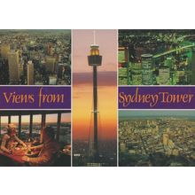 Restaurant & Views From Sydney Tower Australia Postcard