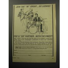 1967 Ludwig Drums Ad - Join the in group.. go Ludwig! You'll go farther