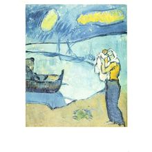 Pablo Picasso The Fisherman's Farewell Painting Postcard