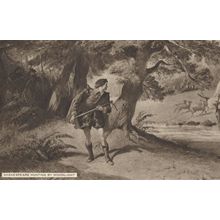 Shakespeare Hunting By Moonlight Antique Tucks Painting Postcard