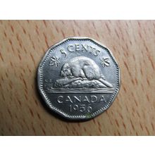 1956 Queen Elizabeth ll 5 Cents Canada Coin