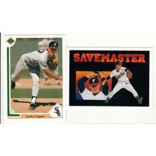 1991 Upper Deck two Bobby Thigpen baseball cards #93 & #261 – White Sox