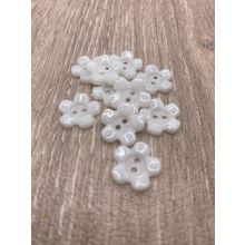 15mm White Baby and Children's Flower Buttons 2 Hole Acrylic Cardigans Knitting