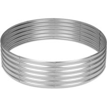 OUSHENG 4X4X1Ft round Galvanized Raised Garden Beds Outdoor, Steel Fire Pit Ring