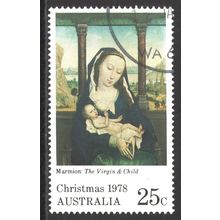 AUSTRALIA 1978: CHRISTMAS - 25c THE VIRGIN & CHILD USED (G6)
