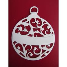 6 x Tonic Die Cuts Rococo Round Bauble