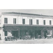 Albergo Hotel Bar Centrale Ristorante Venezia Old Postcard