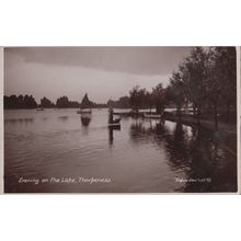 Thorpeness Evening On The Boat Boating Lake Yacht Essex Night View Postcard