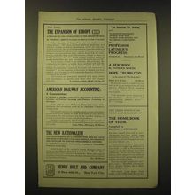 1918 Henry Holt and Company Ad - Just ready the Expansion of Europe (1415 1789)