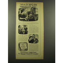 1941 Fleischmann's Yeast Ad - Dr. Jekyll Mr. Hyde