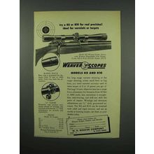 1952 Weaver K8 Scope Ad - For Real Precision