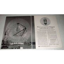 1963 2-pg INCO Platinum Ad - No Metal Will Do As Well