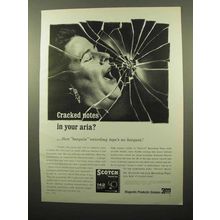 1963 3M Scotch Magnetic Tape Ad - Cracked Notes